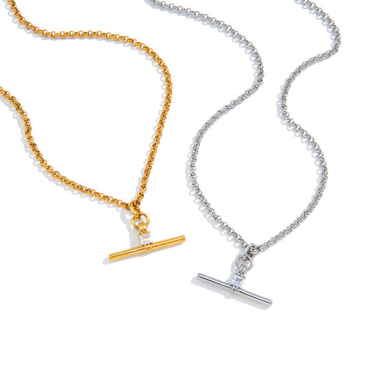 Cala T-Bar Round Link Necklace