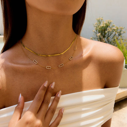 Calanque Zircon Link Necklace