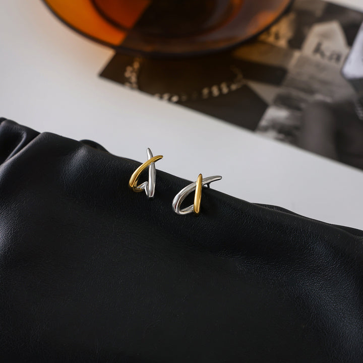 Sirocco Mixed-Metal Wishbone Earrings