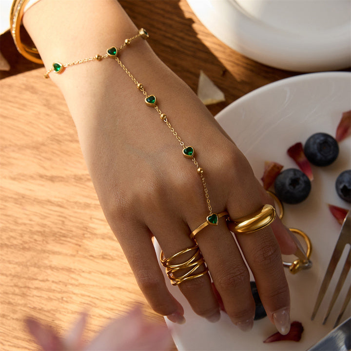 Calanque Ring-Linked Stone Bracelet
