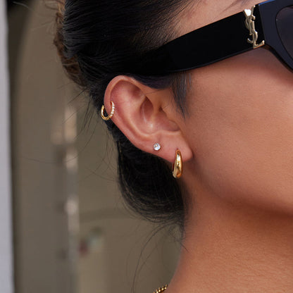 Bahia Puffed Chunky Hoop Earrings