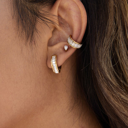 Cala Rectangle-Cut Hoop Earrings