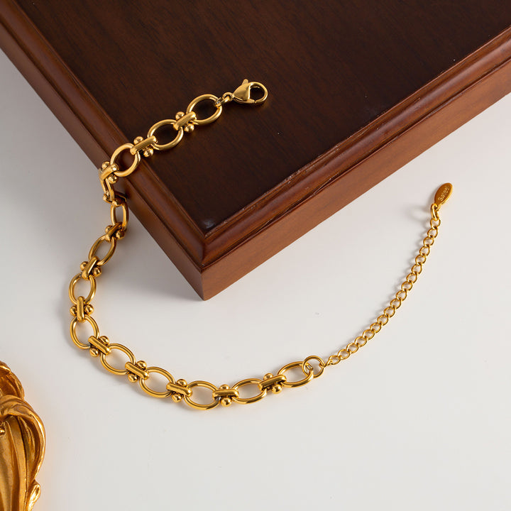 Marea Beaded Oval Link Bracelet