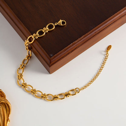 Marea Beaded Oval Link Bracelet