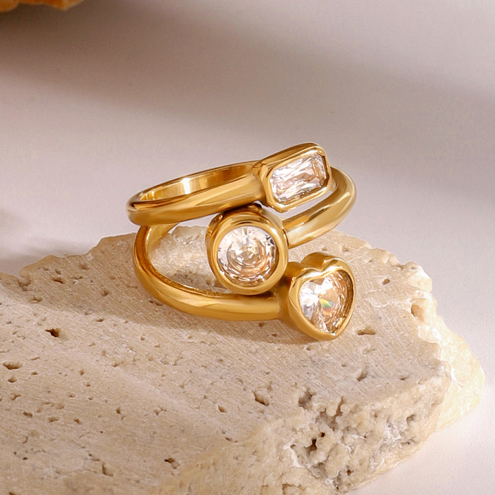 Salina Triple Crystal Wrap Ring