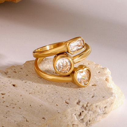 Salina Triple Crystal Wrap Ring