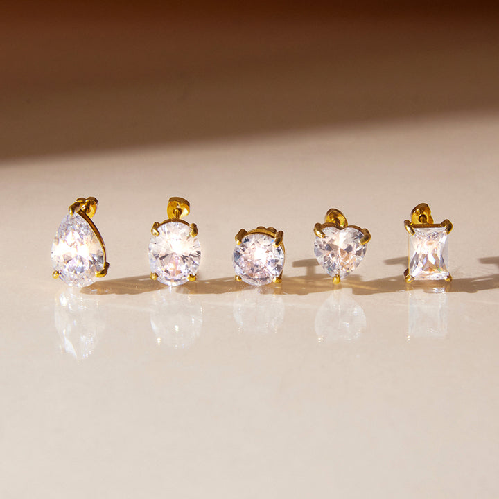 Tideline Faceted Stud Earrings