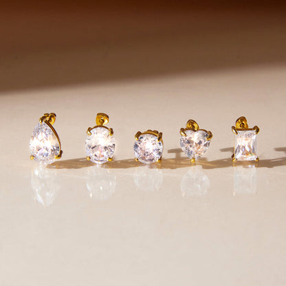 Tideline Faceted Stud Earrings
