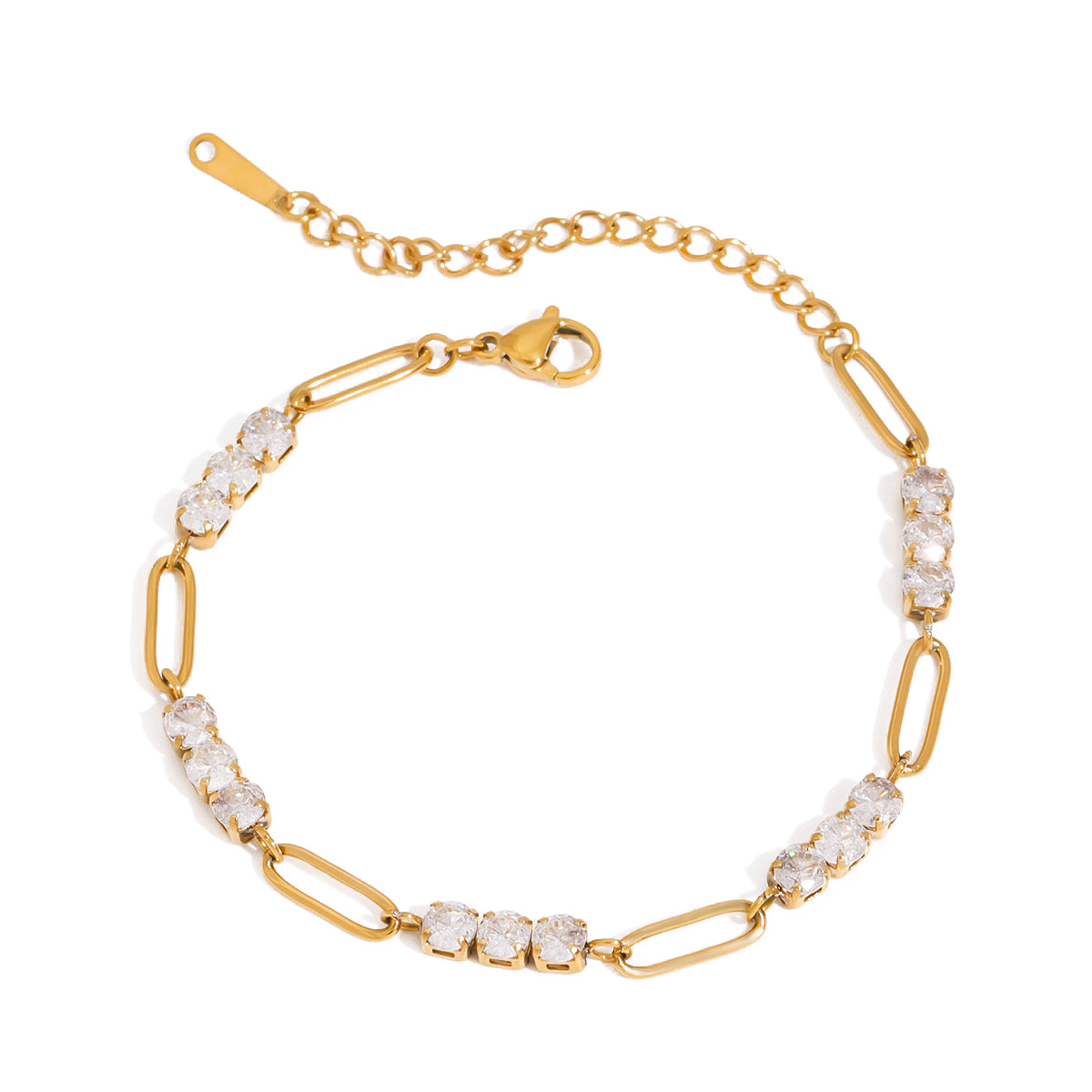 Salina Bezel Stone Link Bracelet
