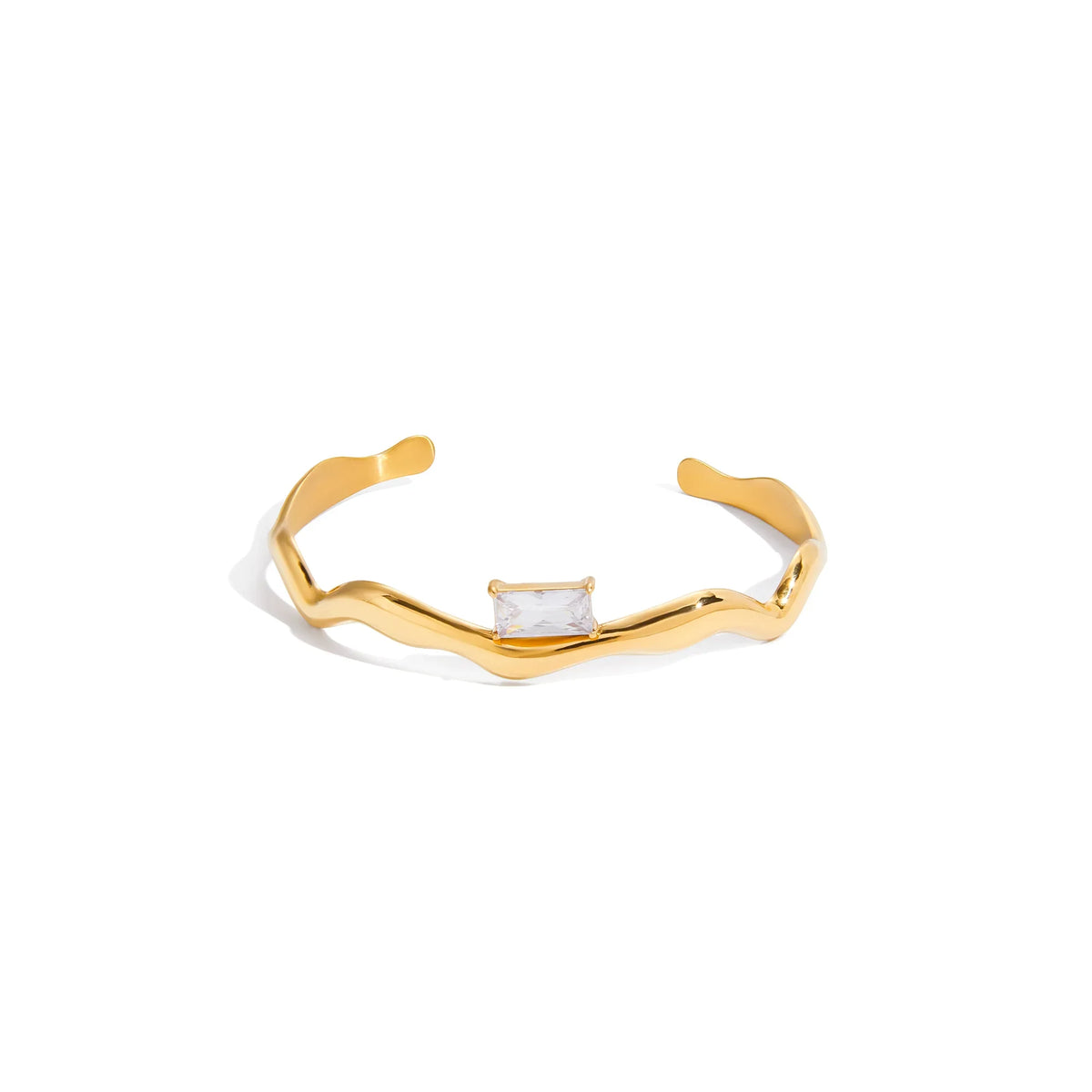 Lerici Wave-Cut Stone Cuff Bracelet