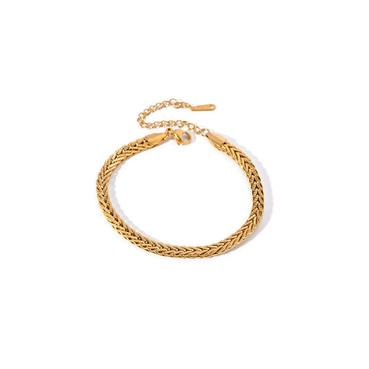Marea Flat Plaited Chain Bracelet