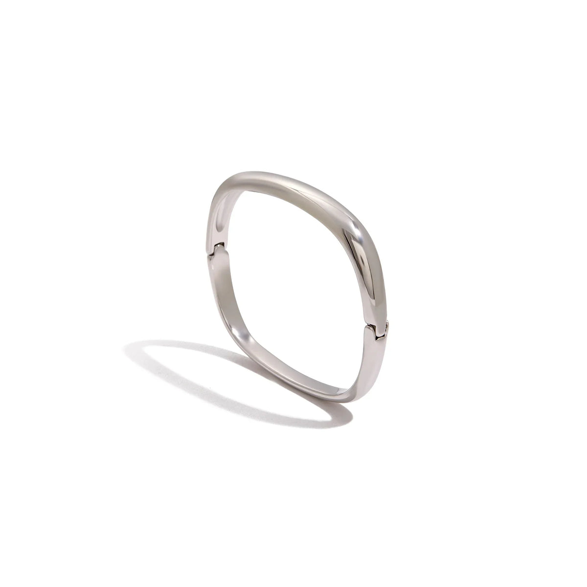 Solene Polished Cushion Bangle Bracelet