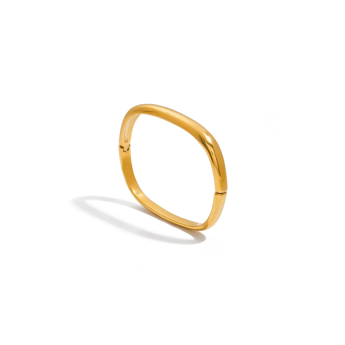 Solene Polished Cushion Bangle Bracelet