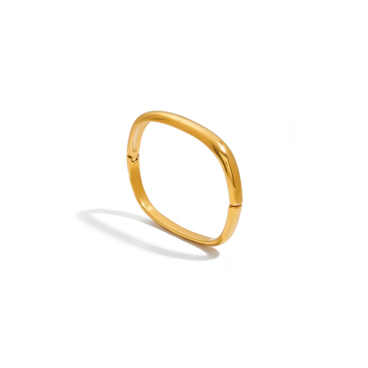 Solene Polished Cushion Bangle Bracelet
