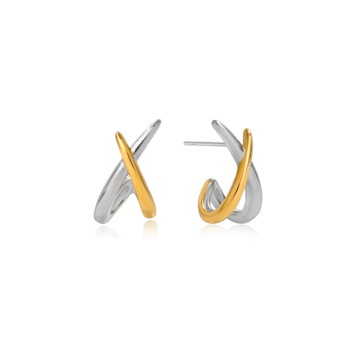 Sirocco Mixed-Metal Wishbone Earrings