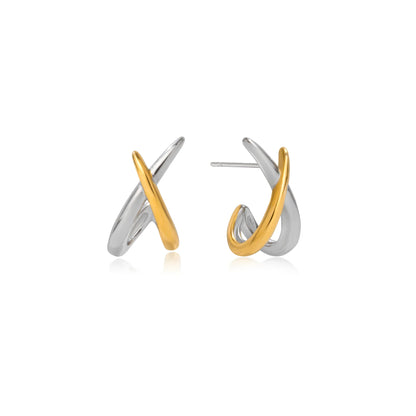 Sirocco Mixed-Metal Wishbone Earrings