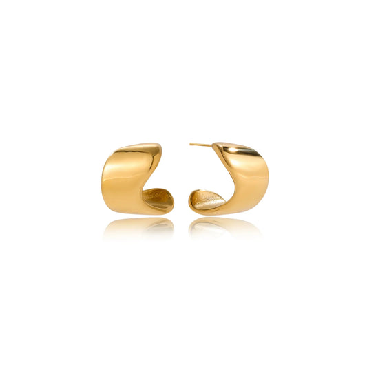 Marea Sculpted Tapered Hoop Earrings