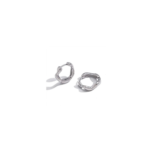 Marea Rippled Hoop Earrings