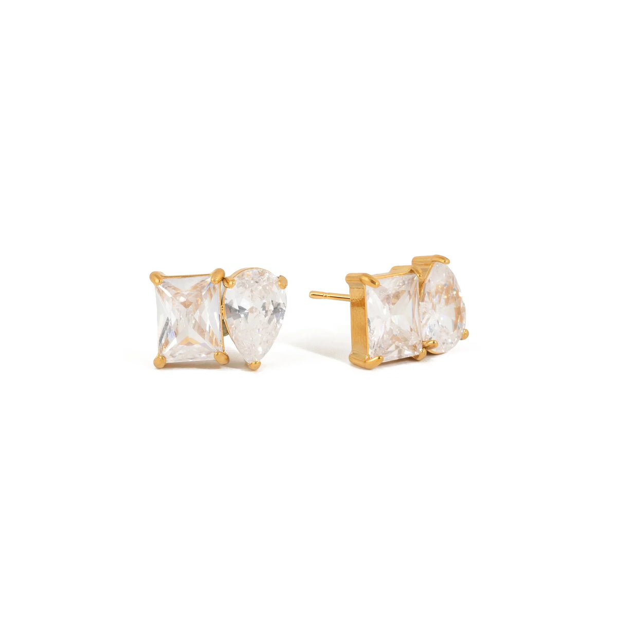 Salina Faceted Zircon Stud Earrings