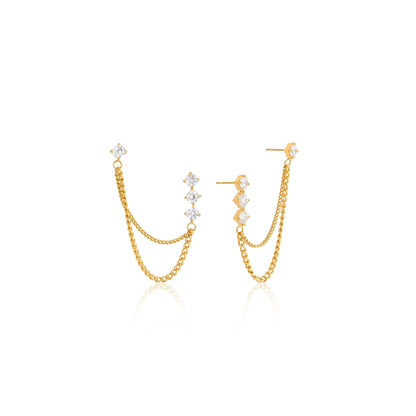 Salina Zircon Cascade Earrings
