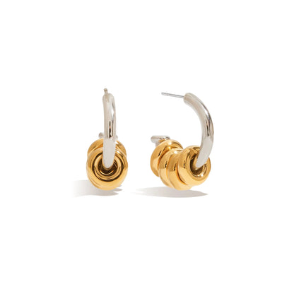 Salina Layered Band Hoop Earrings