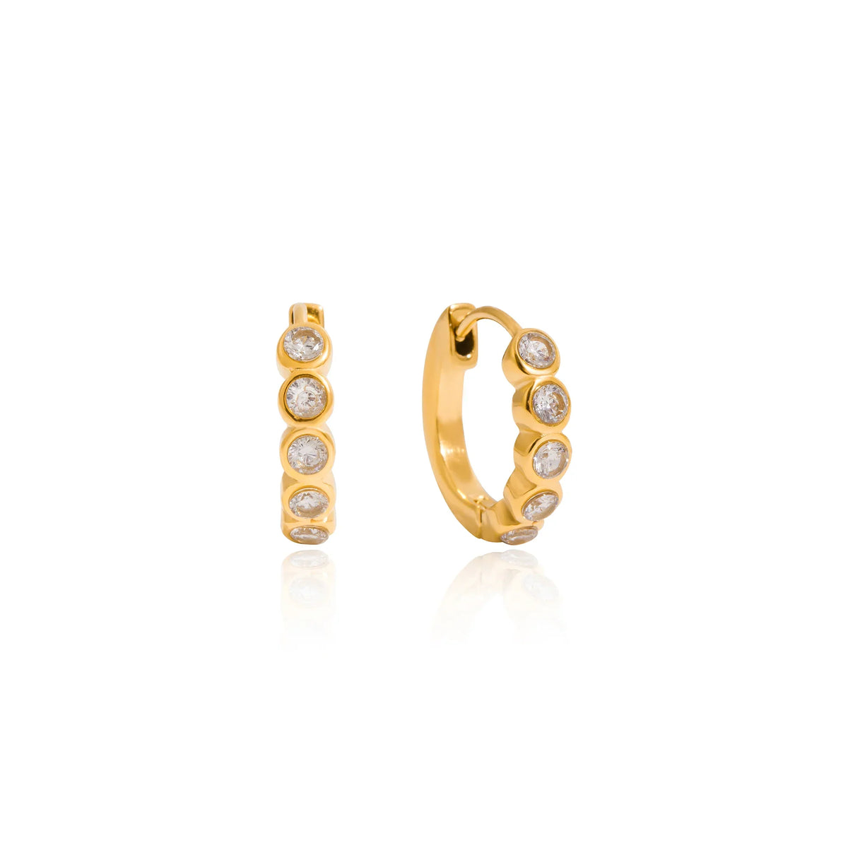 Tidepool Inset Stone Hoop Earrings