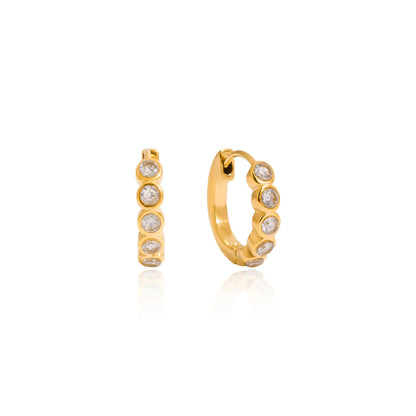 Tidepool Inset Stone Hoop Earrings