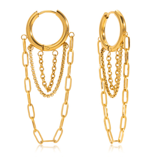Halcyon Mixed Metal Cascade Earrings