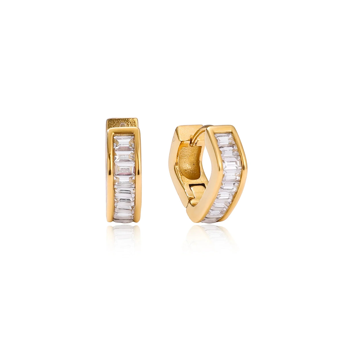 Cala Rectangle-Cut Hoop Earrings