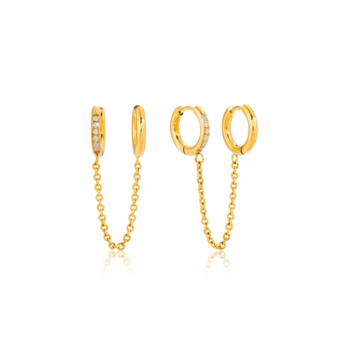 Cala Twin Huggie Drape Earrings