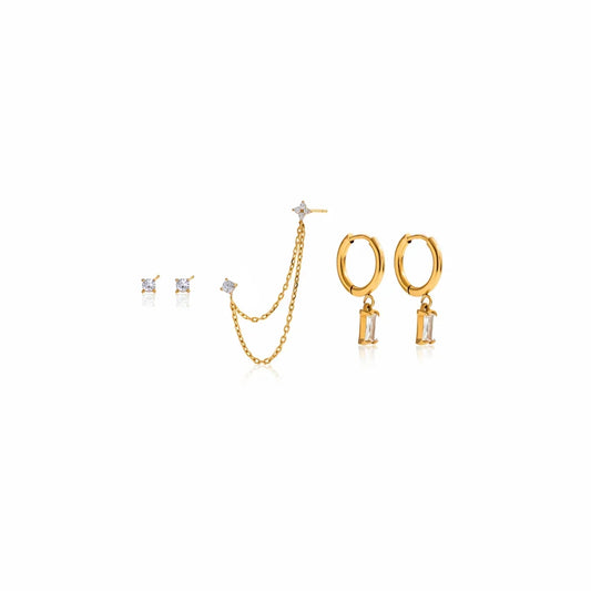 Marea Asymmetric Multi-Piece Earrings