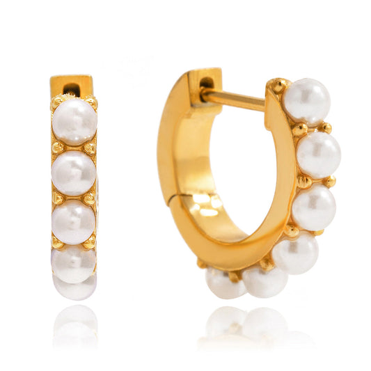 Cala Pearl-Lined Hoop Earrings