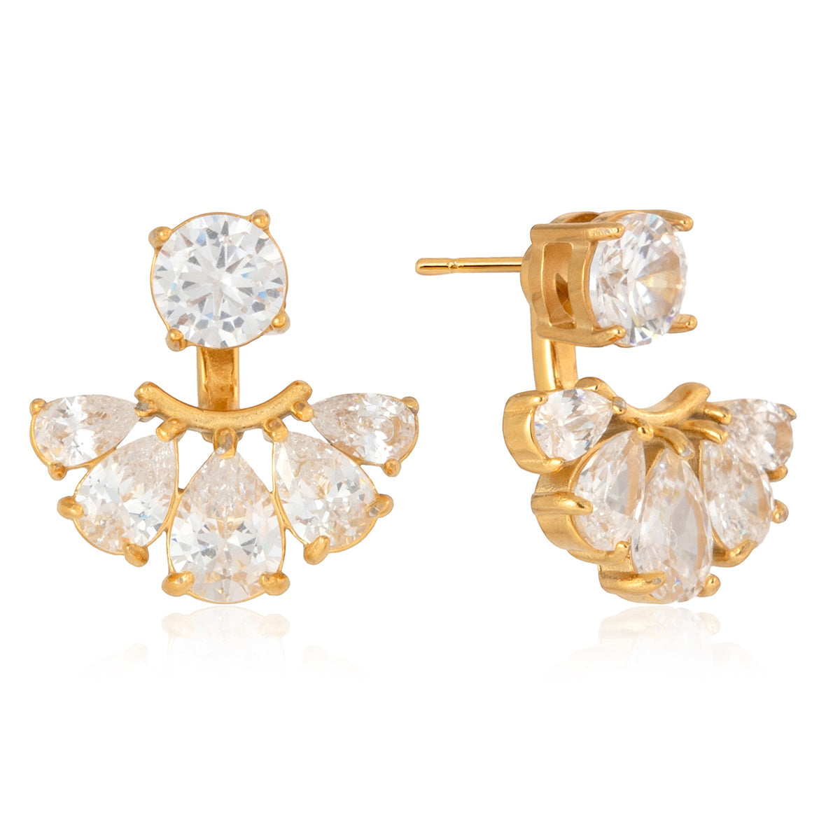 Vespera Feathered Zircon Earrings