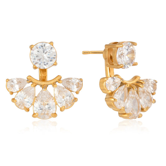 Vespera Feathered Zircon Earrings