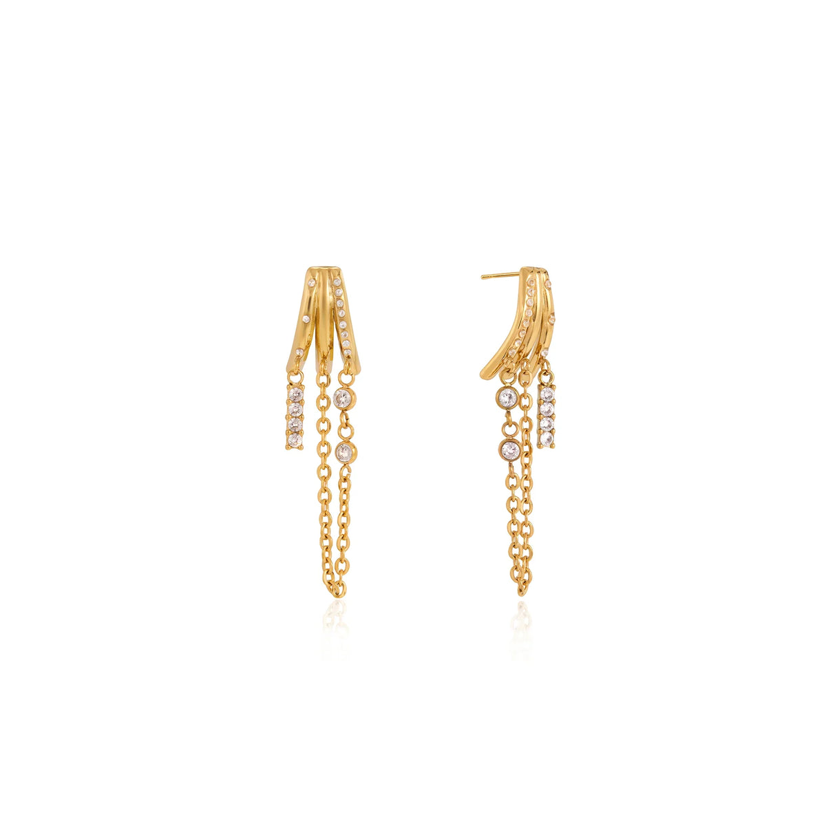 Calanque Crystal Chain Drop Earrings