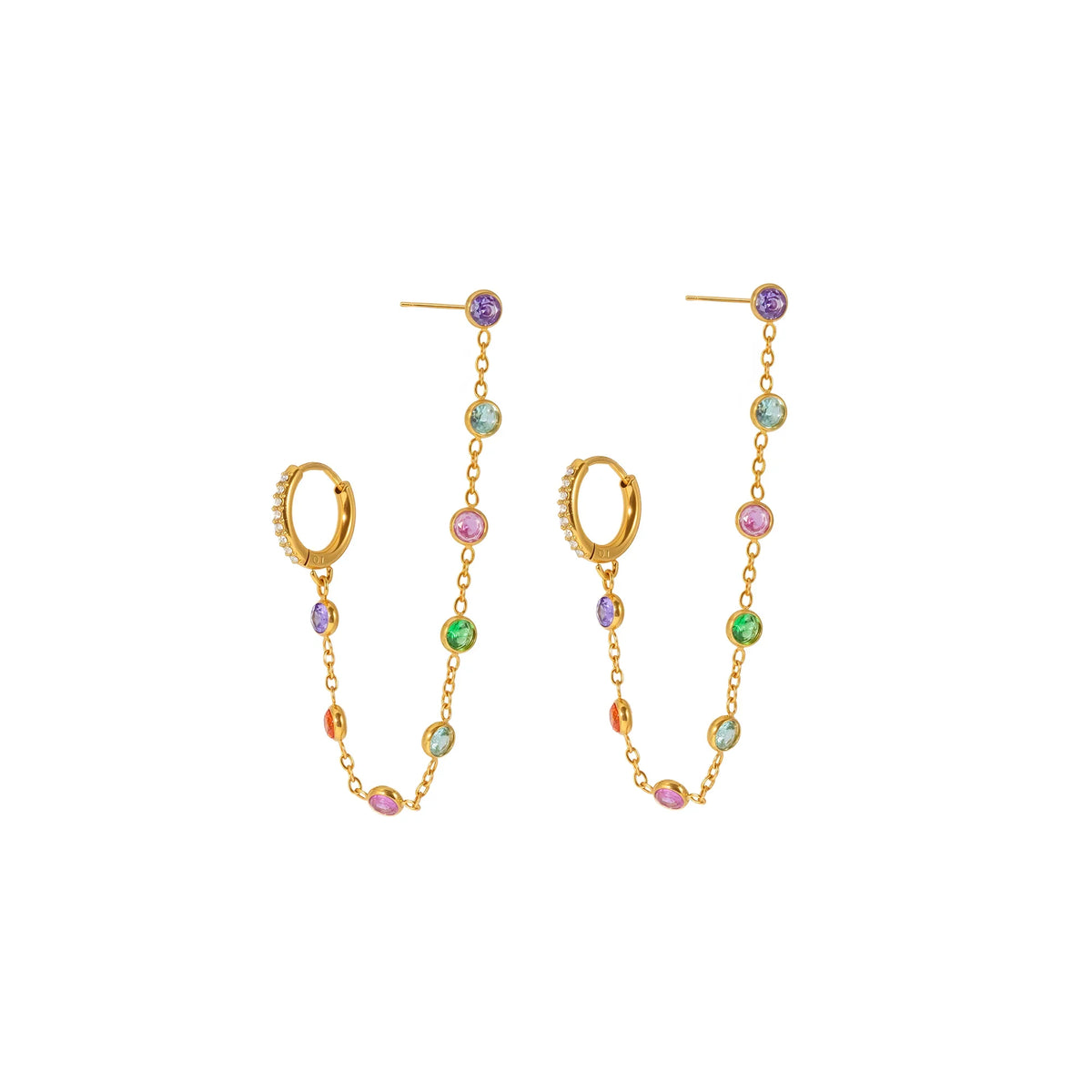 Anemone Gemstone Cascade Earrings