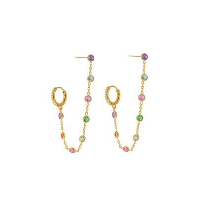 Anemone Gemstone Cascade Earrings