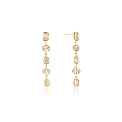 Marea Linked Crystal Cascade Earrings