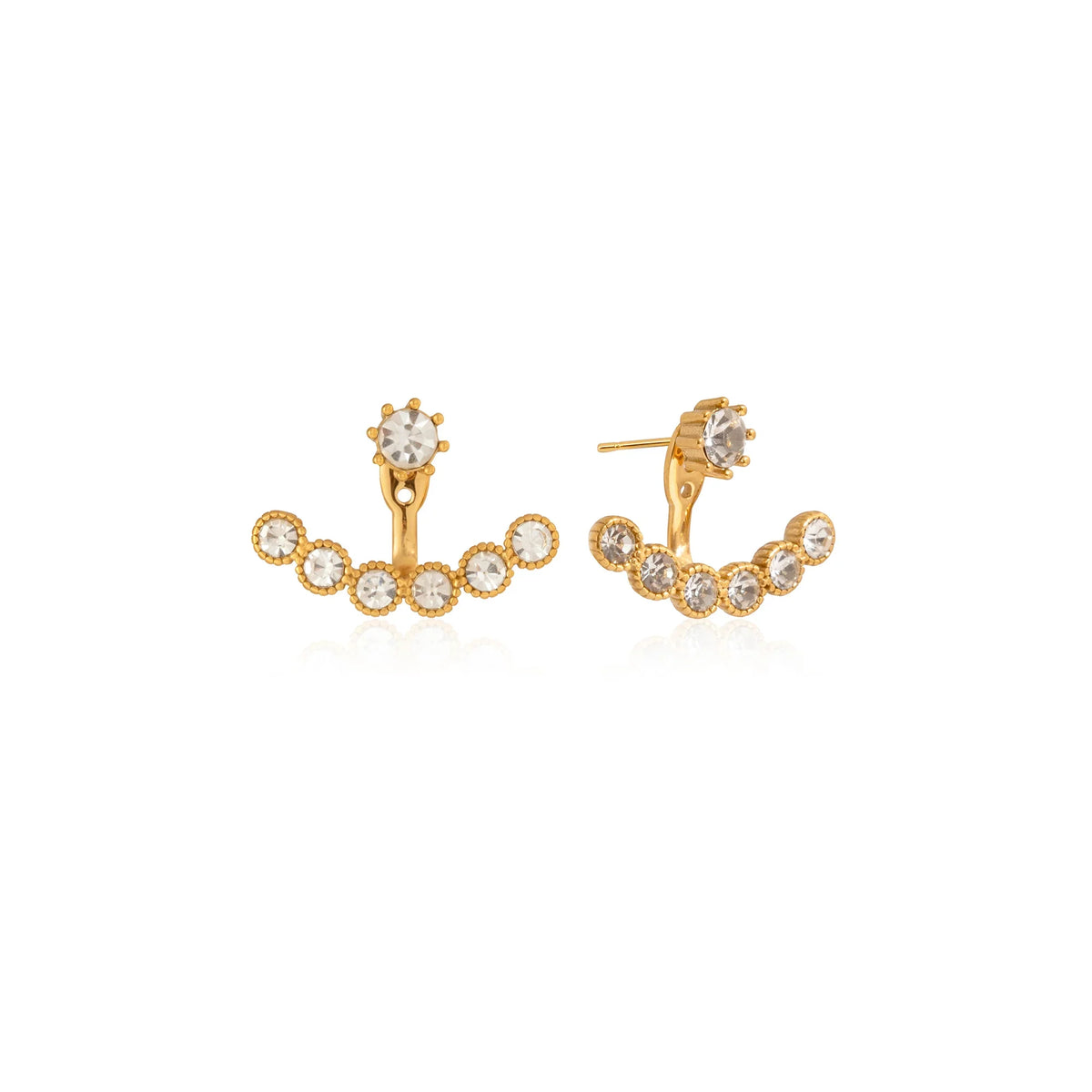Marea Fanned Stone Jacket Earrings