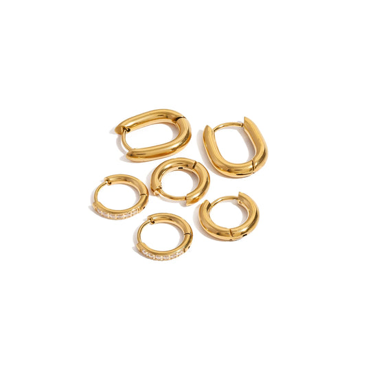 Marea Triple Hinged Hoop Earrings