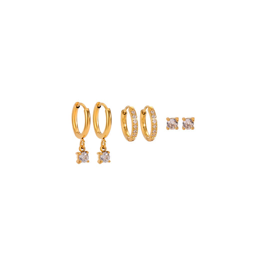 Salina Crystal Layering Earrings