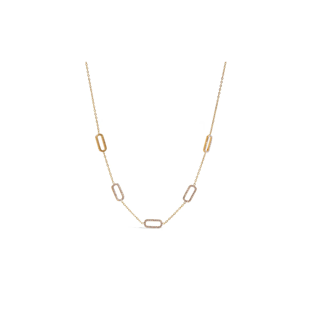 Calanque Zircon Link Necklace