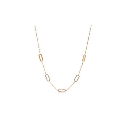 Calanque Zircon Link Necklace