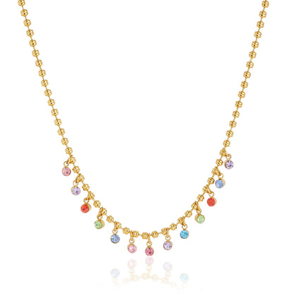 Marea Crystal Teardrop Chain Necklace