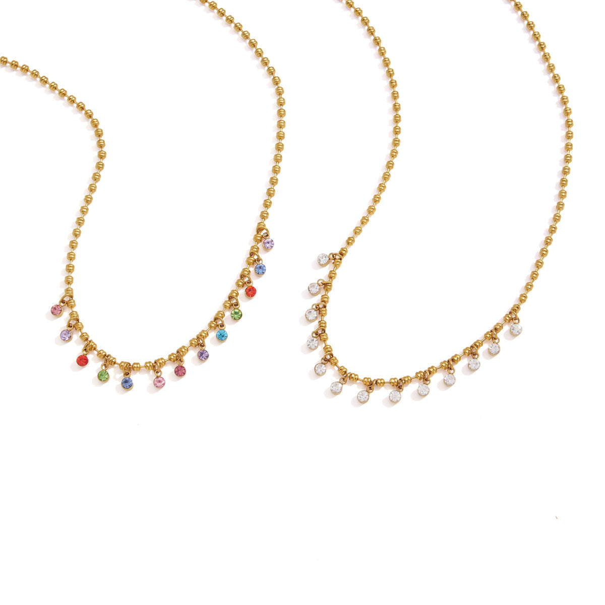 Marea Crystal Teardrop Chain Necklace