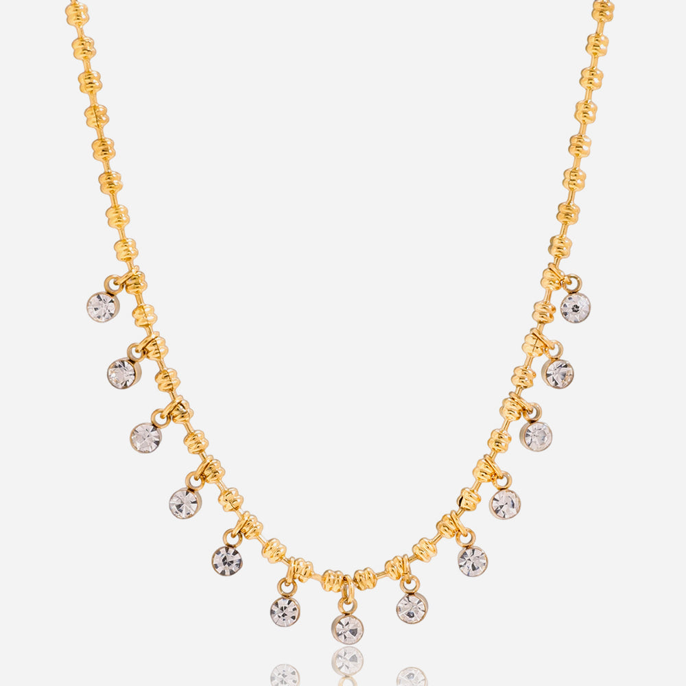 Marea Crystal Teardrop Chain Necklace