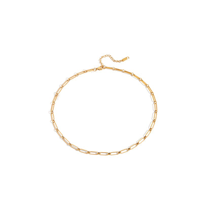 Marea Polished Rectangular Chain Necklace