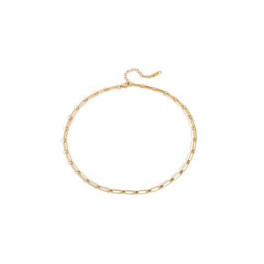 Marea Polished Rectangular Chain Necklace