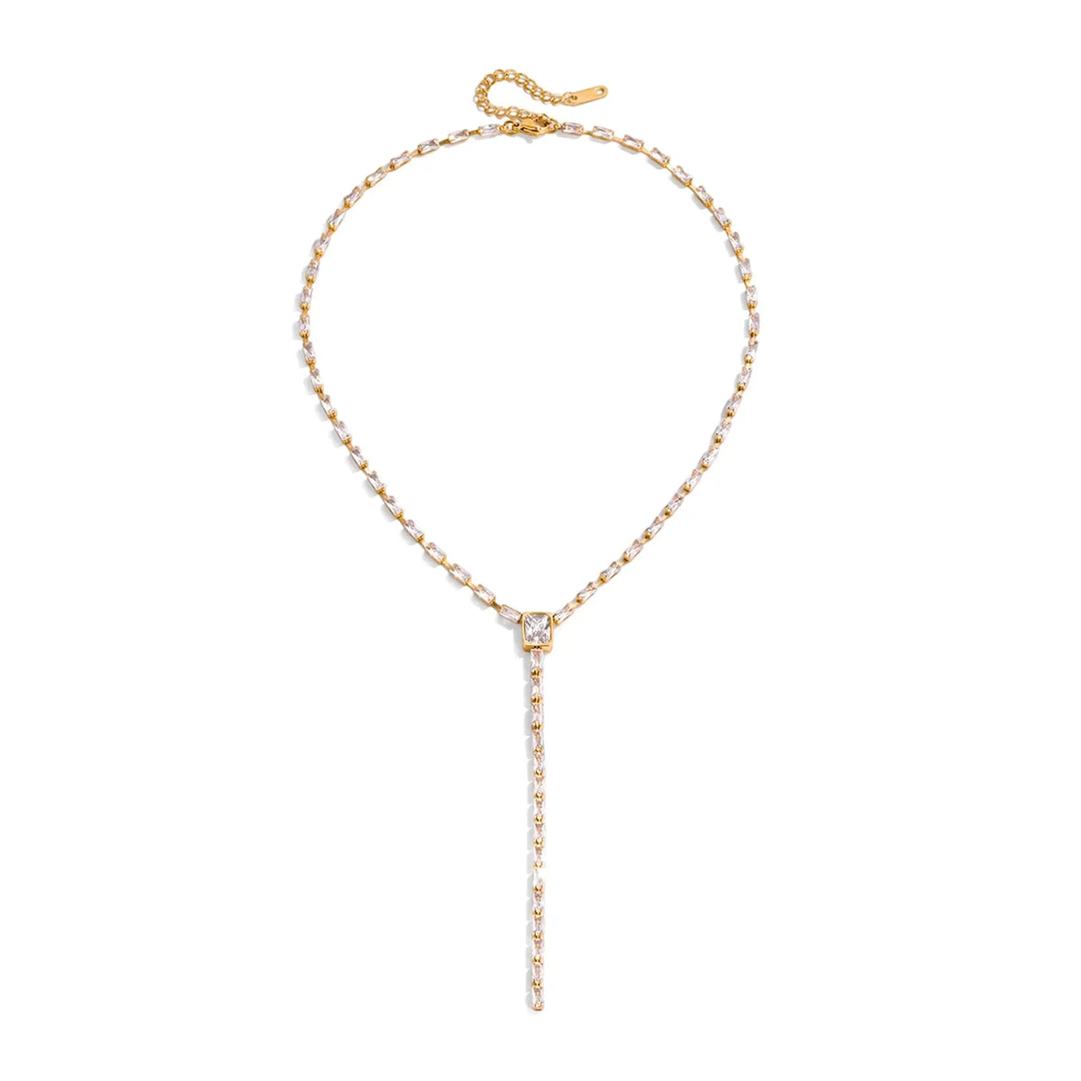 Ondine Zircon Y-Drop Necklace