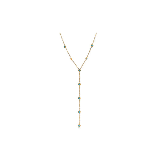 Verdemar Scattered Stone Drop Necklace